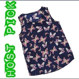 ✅HOST Pick✅ Butterfly Chiffon Top, Small